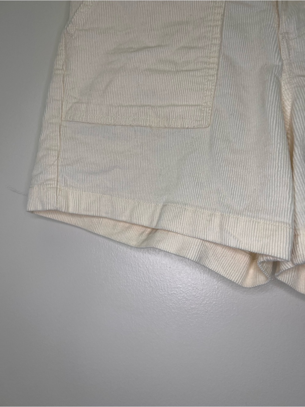 Hang Ten White Corduroy Shorts Size 4 High Rise Summer Coastal Casual - Picture 6 of 10
